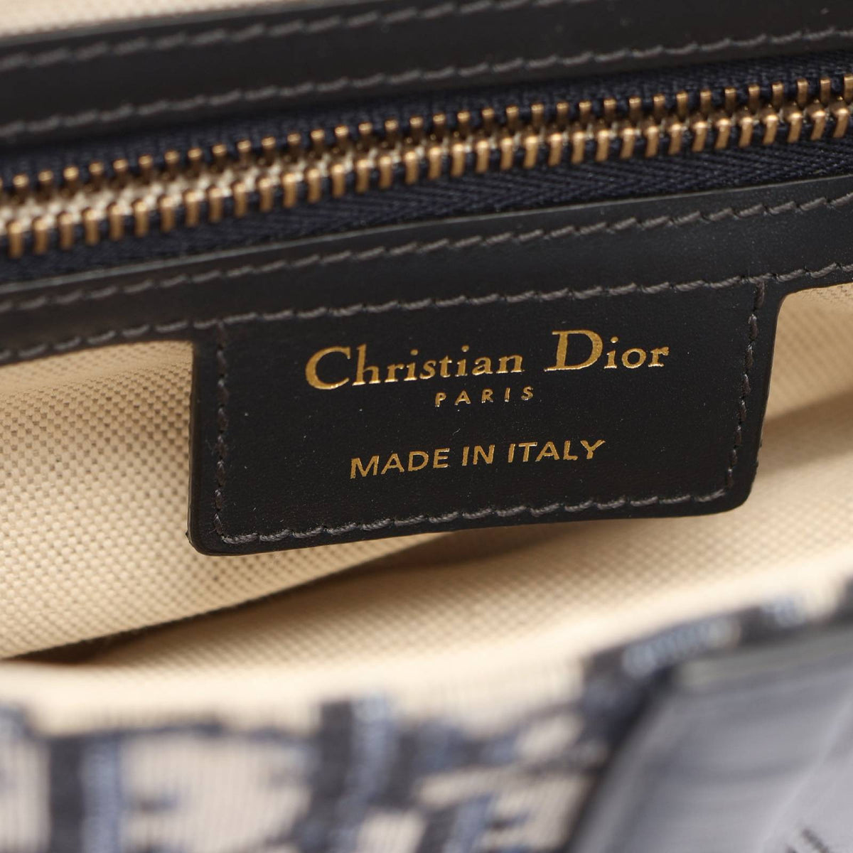 Dior Oblique Saddle Bag 2-Way Bag Beige