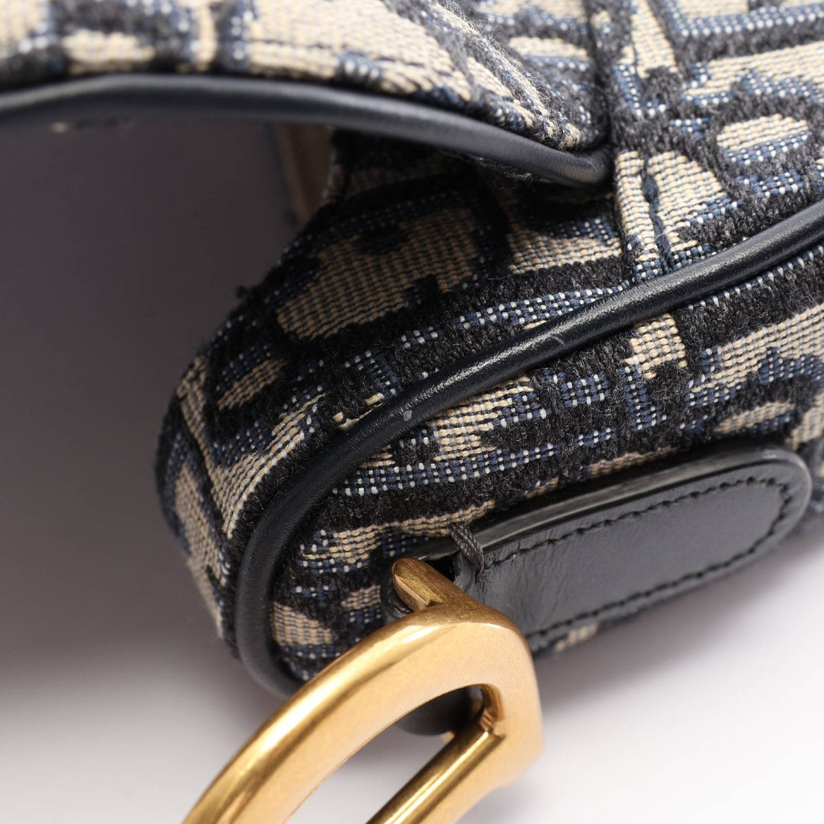 Dior Oblique Saddle Bag 2-Way Bag Beige