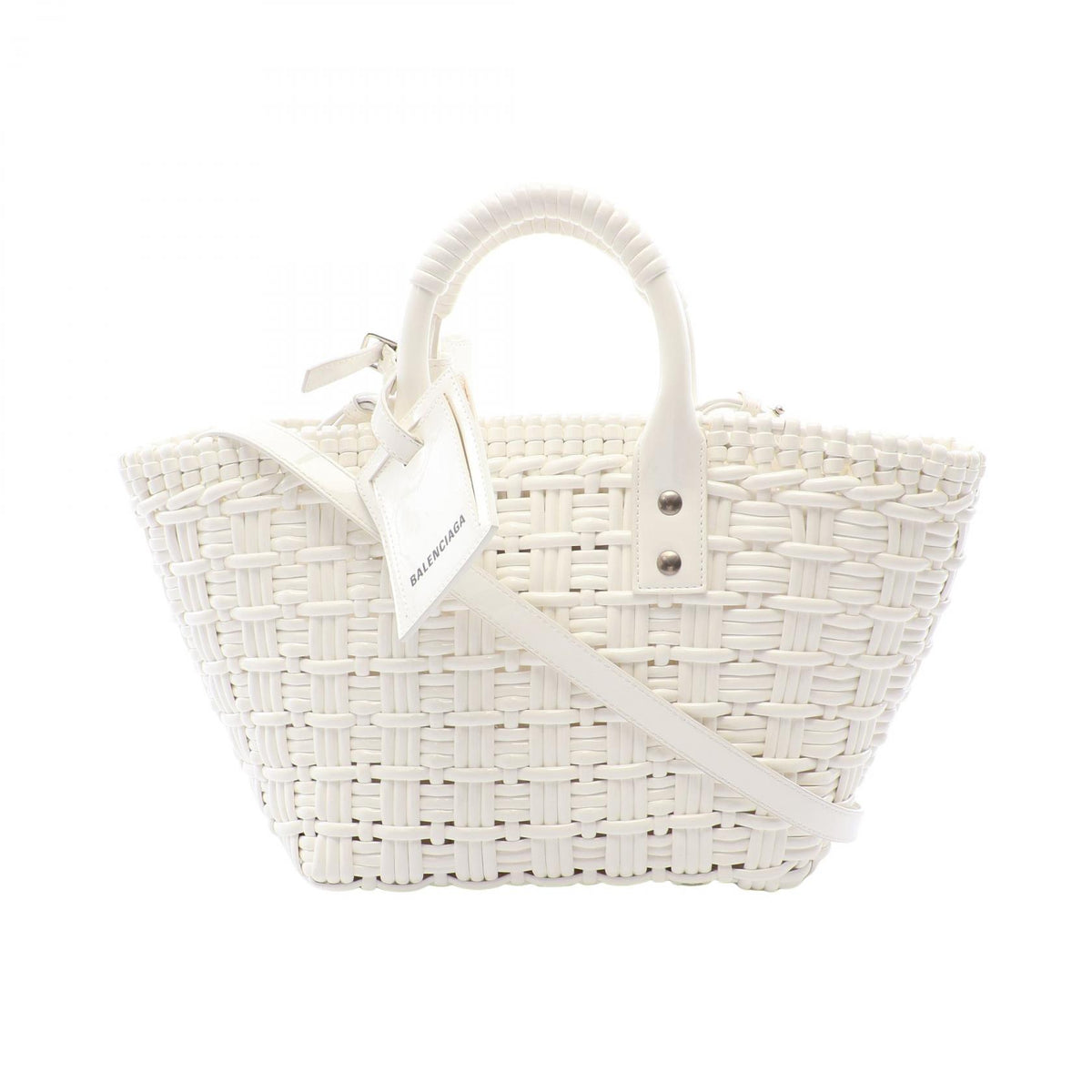 BALENCIAGA Bistro XS Enamel 2-Way Tote Bag