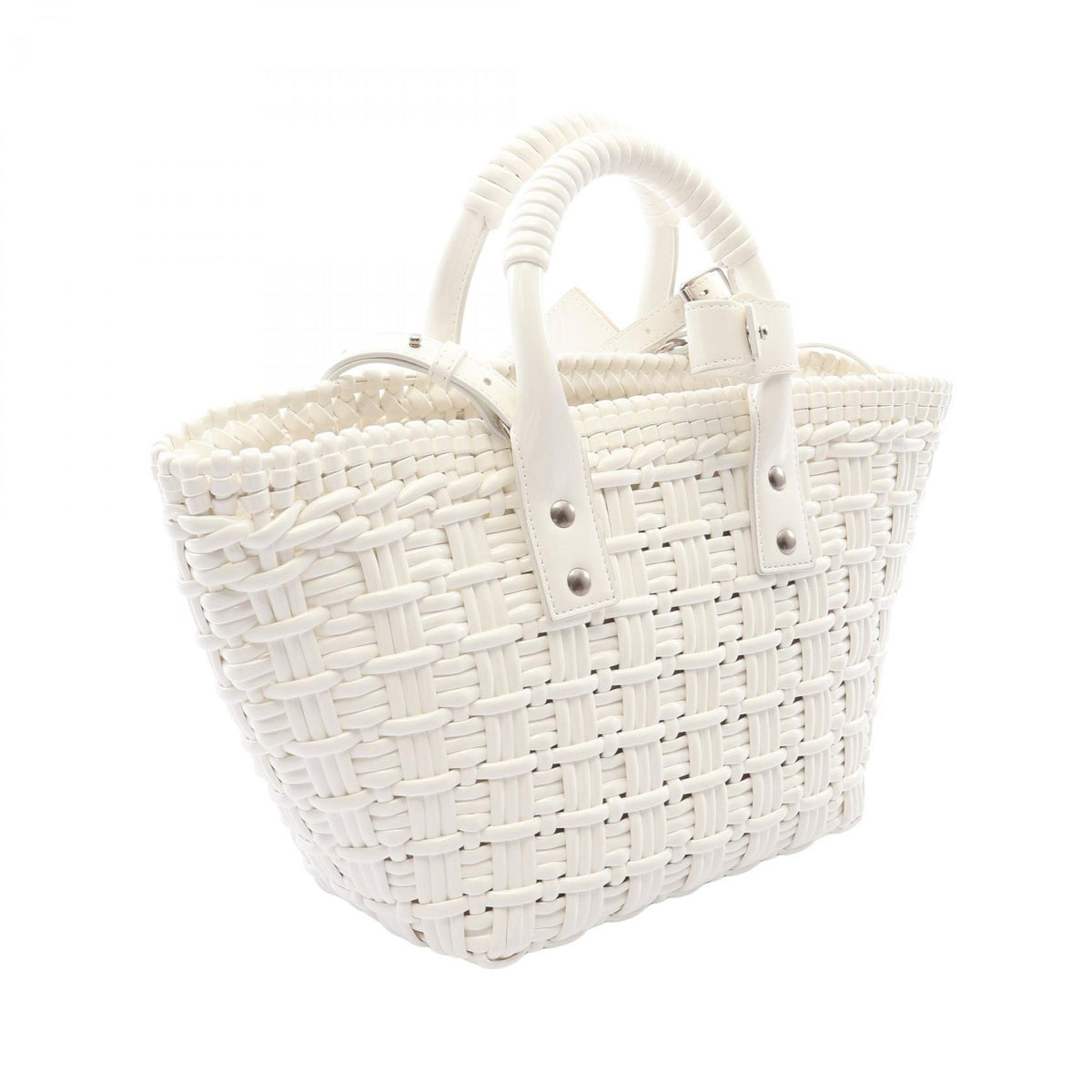 BALENCIAGA Bistro XS Enamel 2-Way Tote Bag