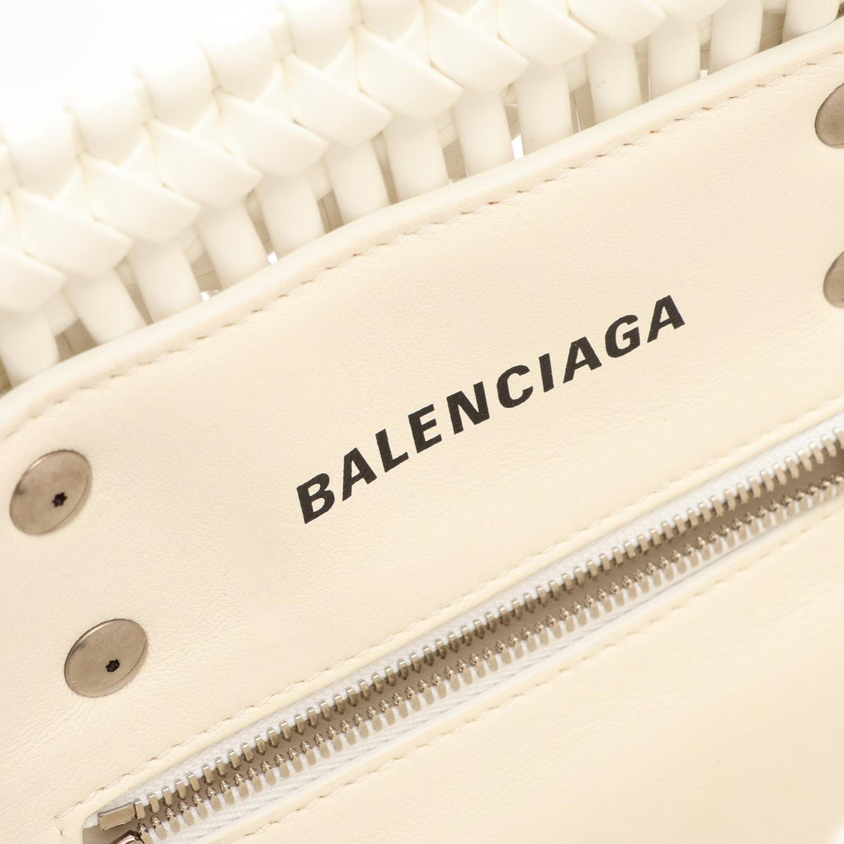 BALENCIAGA Bistro XS Enamel 2-Way Tote Bag