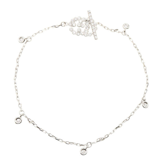 GUCCI GG Running Diamond K18WG Bracelet Size 17