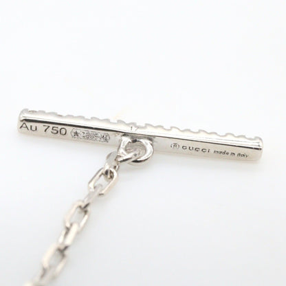 GUCCI GG Running Diamond K18WG Bracelet Size 17