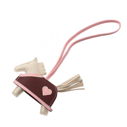 HERMES Beige Milo Lambskin Rodeo PM Charm