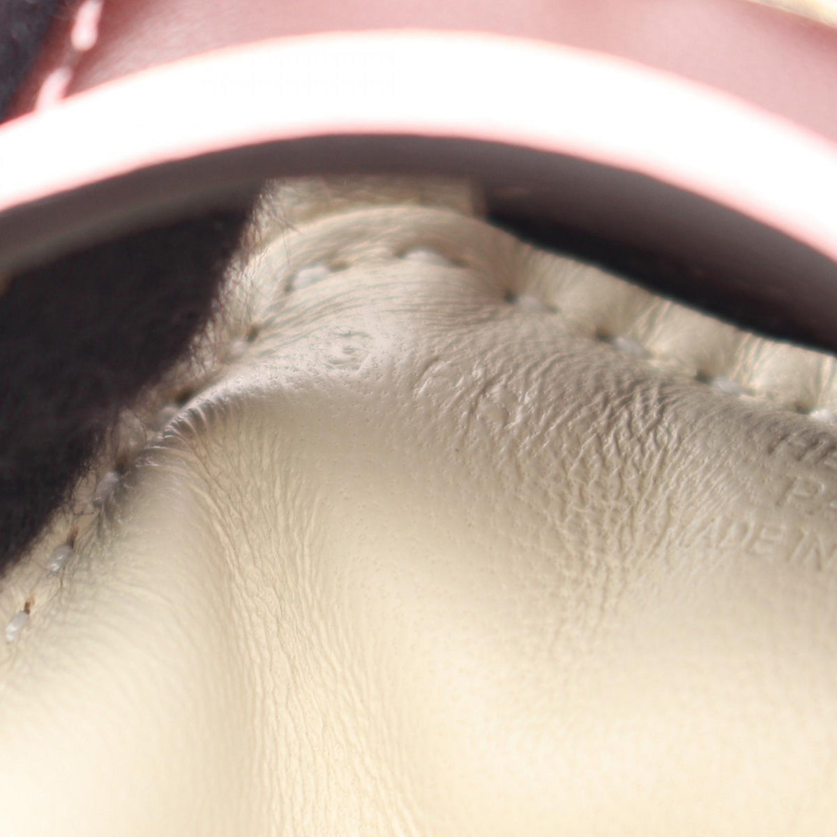 HERMES Beige Milo Lambskin Rodeo PM Charm