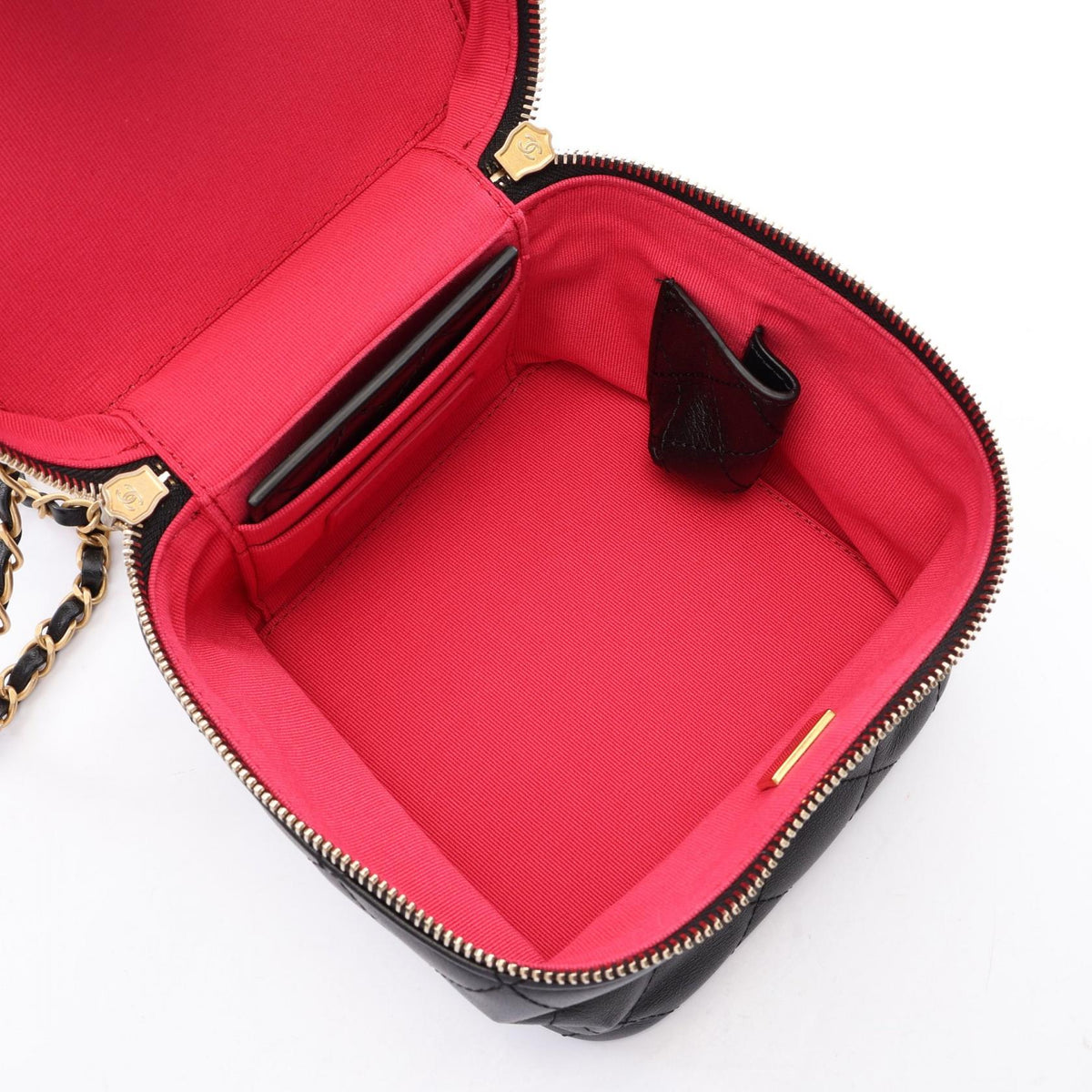 CHANEL Matelasse Lambskin 2-Way Bag Black