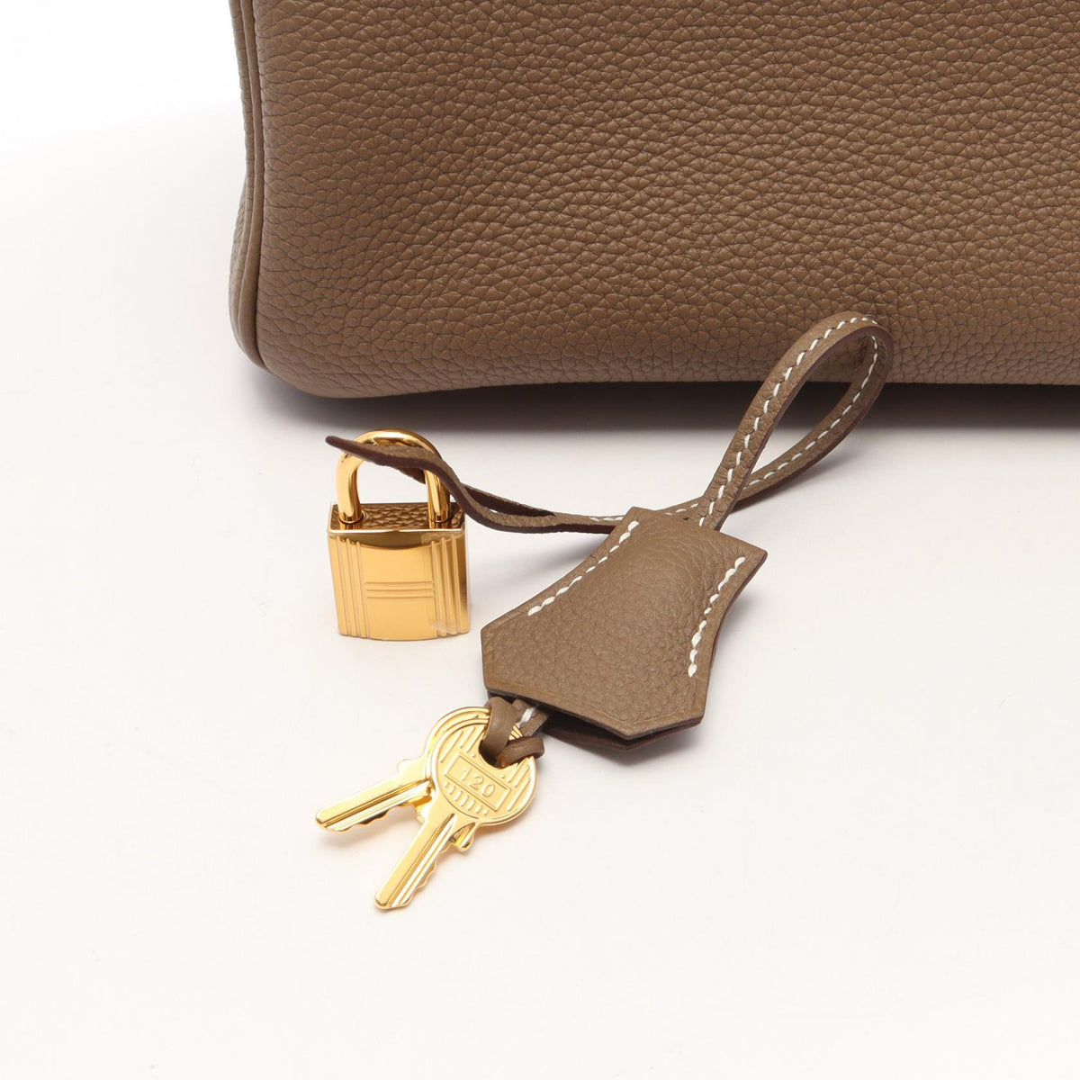 HERMES Birkin 30 Etoupe Togo Hardware Bag Gray