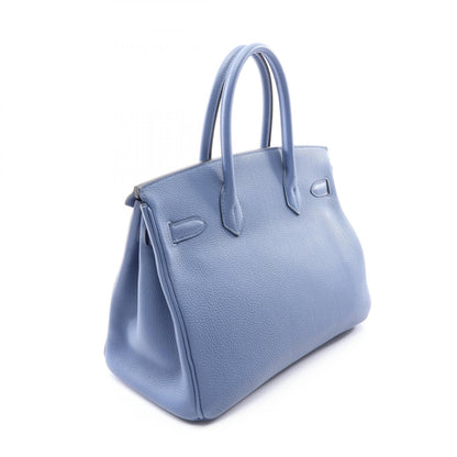HERMES Birkin 30 Bleu Handbag Blue