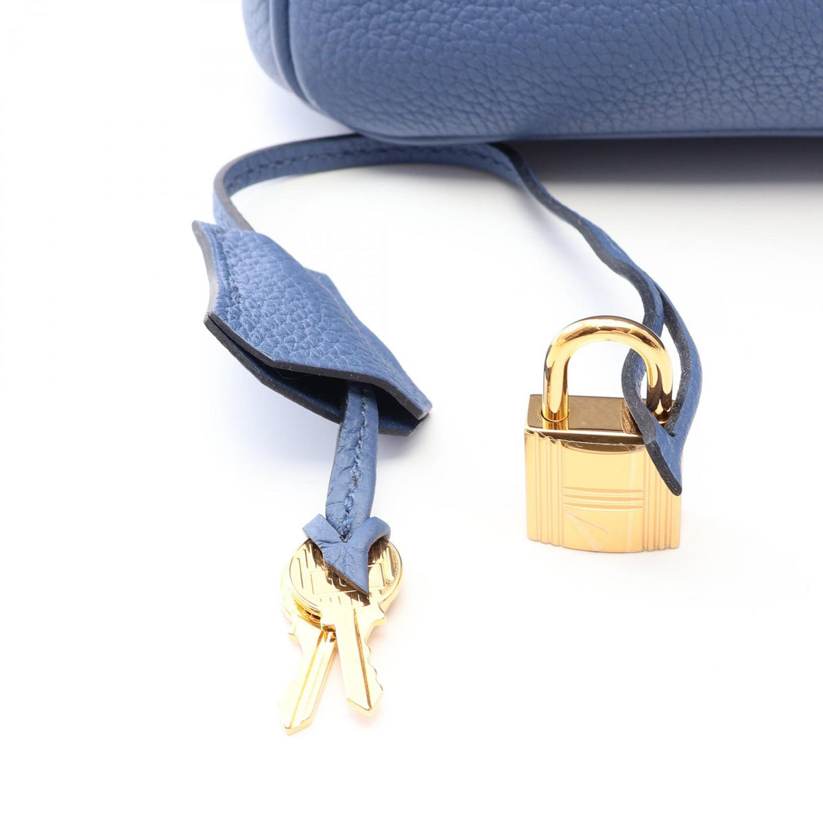 HERMES Birkin 30 Bleu Handbag Blue