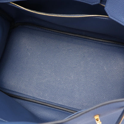 HERMES Birkin 30 Bleu Handbag Blue