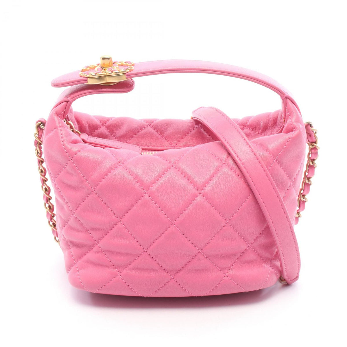 CHANEL 19 Matelassé Small Hobo Bag Pink