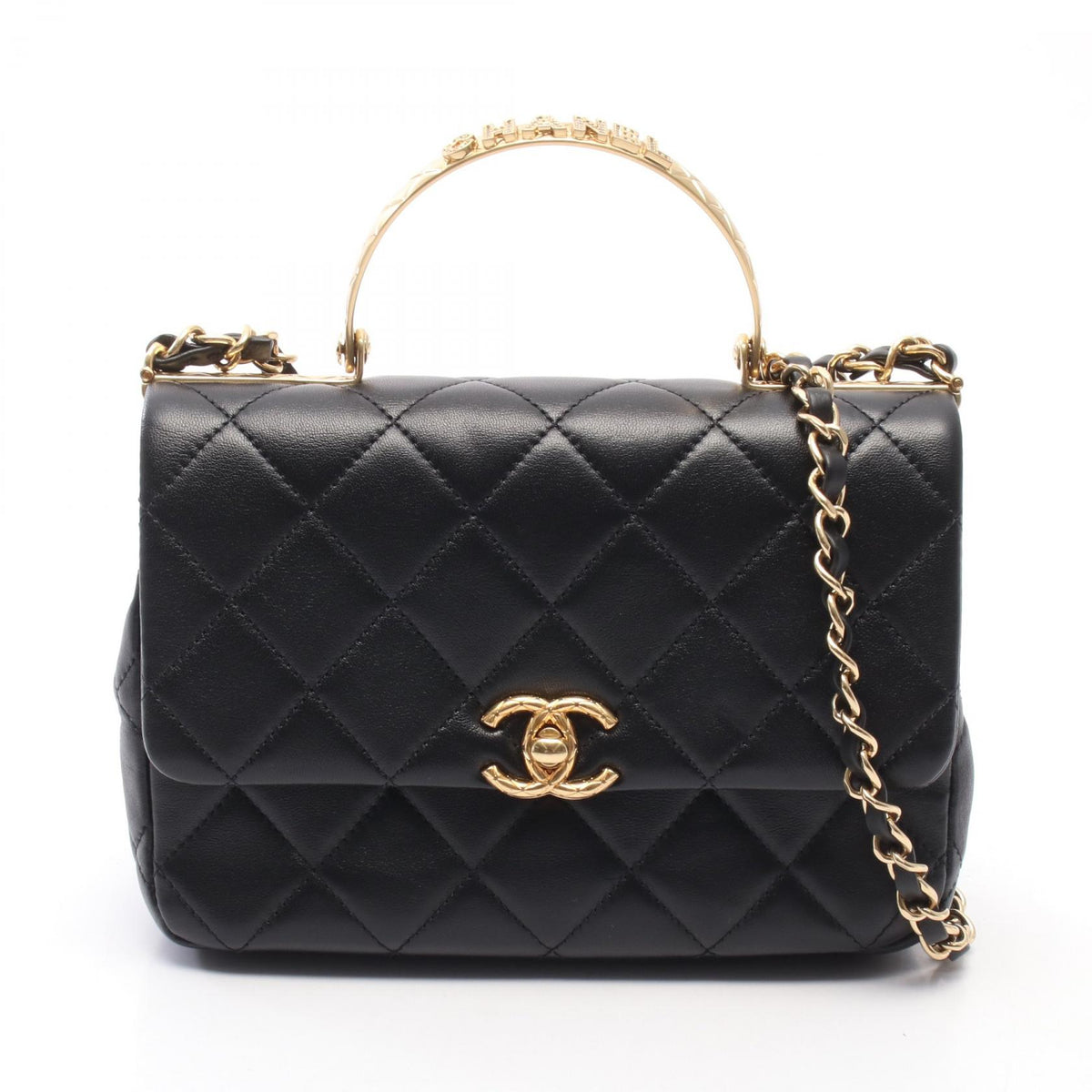 CHANEL Matelasse Top Handle Shoulder Bag