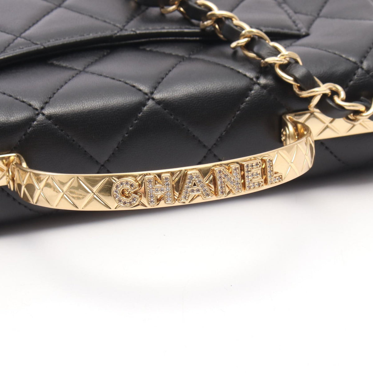 CHANEL Matelasse Top Handle Shoulder Bag