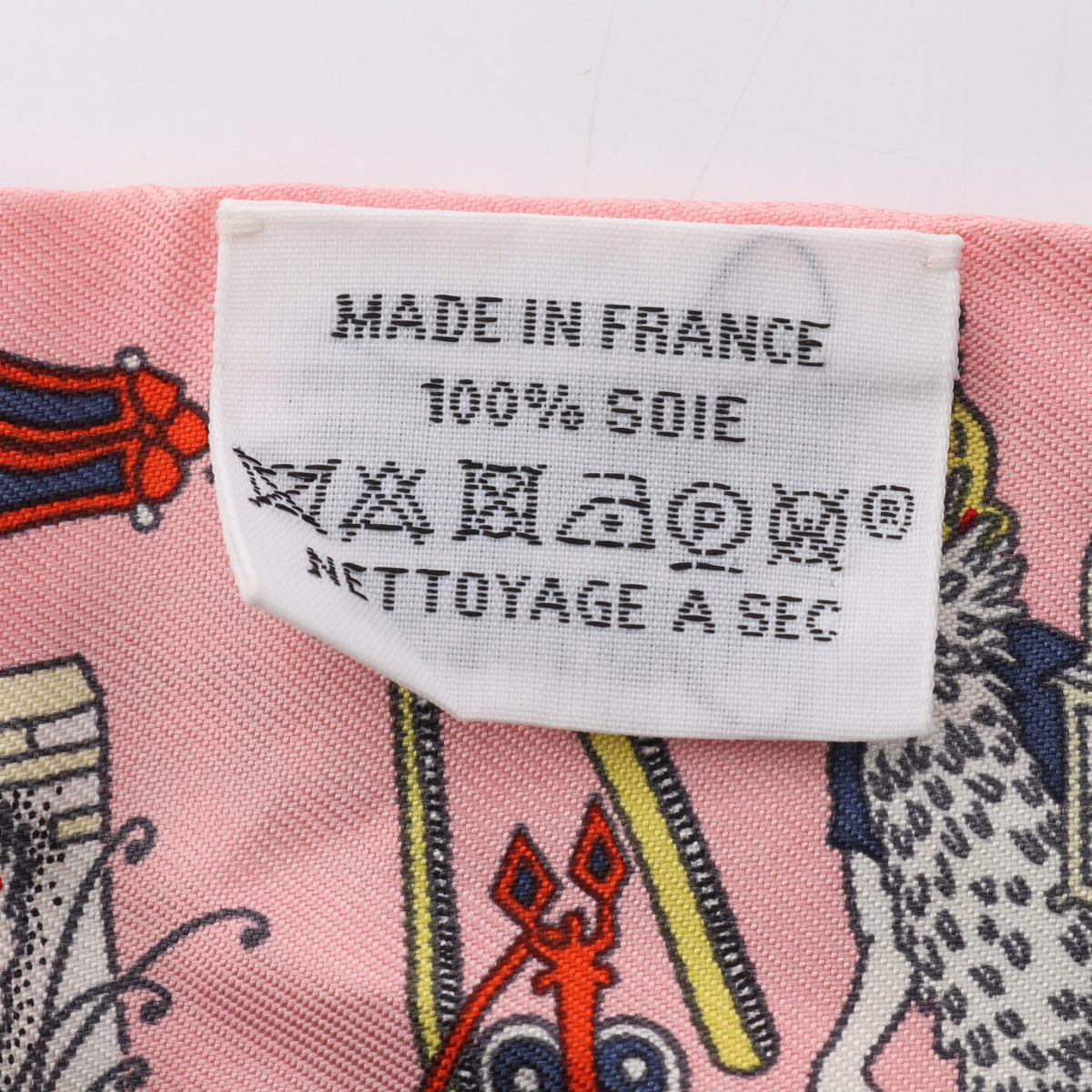 HERMES LA FOLLE PARADE Silk Scarf Pink