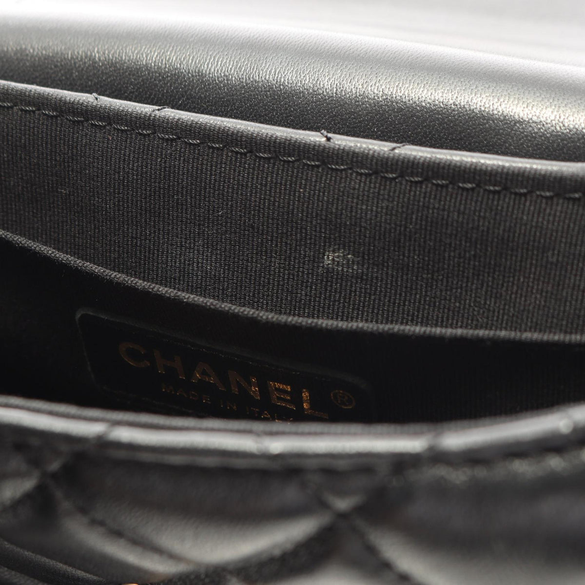 CHANEL Matelasse Top Handle 2WAY Bag Black