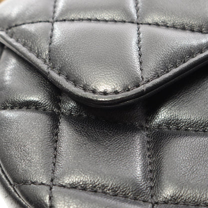 CHANEL Matelasse Top Handle 2WAY Bag Black