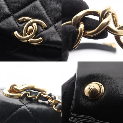 CHANEL Mini Matelasse Shoulder Bag Black