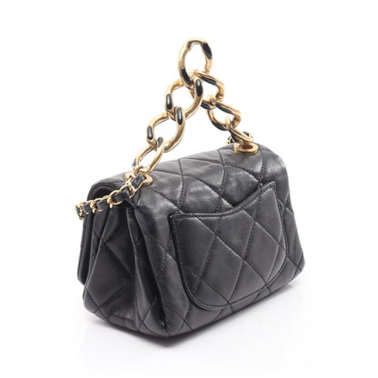 CHANEL Mini Matelasse Shoulder Bag Black
