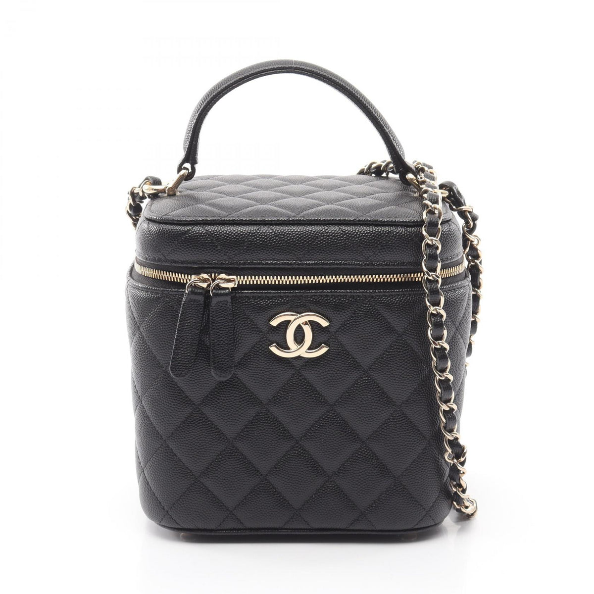 CHANEL Matelasse Caviar Skin Bag Black