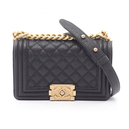 CHANEL Boy Chanel Small Shoulder Gold HW Shoulder Bag