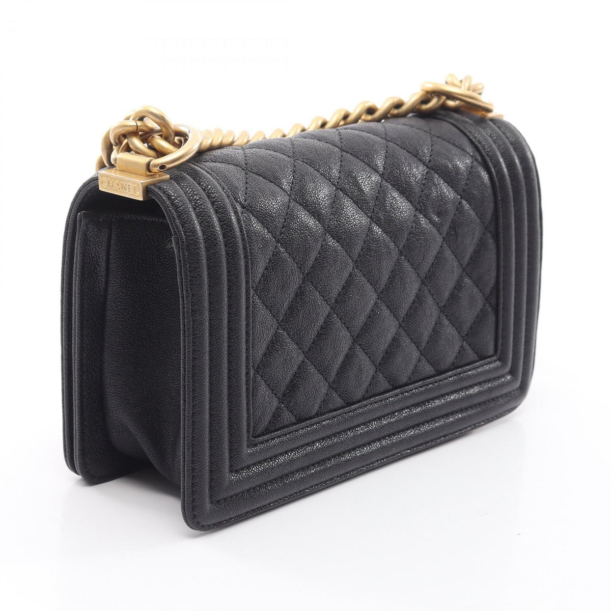 CHANEL Boy Chanel Small Shoulder Gold HW Shoulder Bag