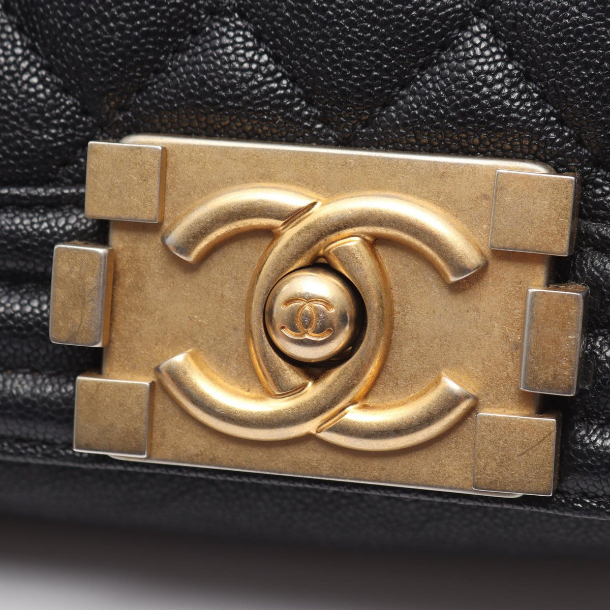 CHANEL Boy Chanel Small Shoulder Gold HW Shoulder Bag