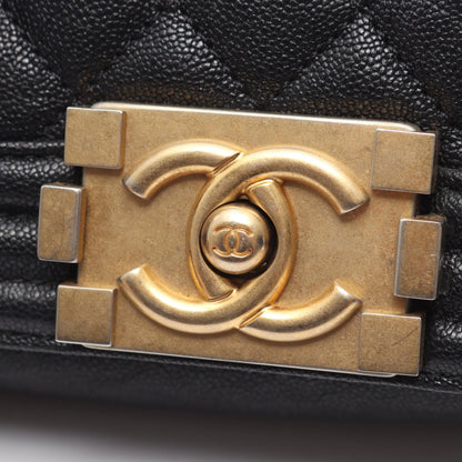 CHANEL Boy Chanel Small Shoulder Gold HW Shoulder Bag