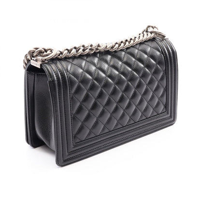 CHANEL Boy Chanel Caviar Skin Bag Black
