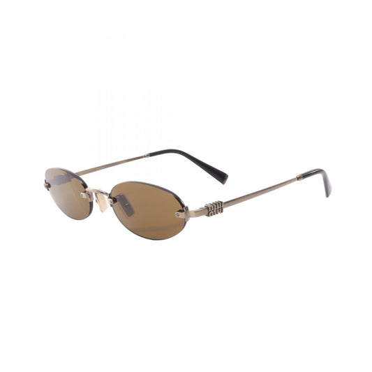 Miu Miu Rimless Oval Sunglasses Black