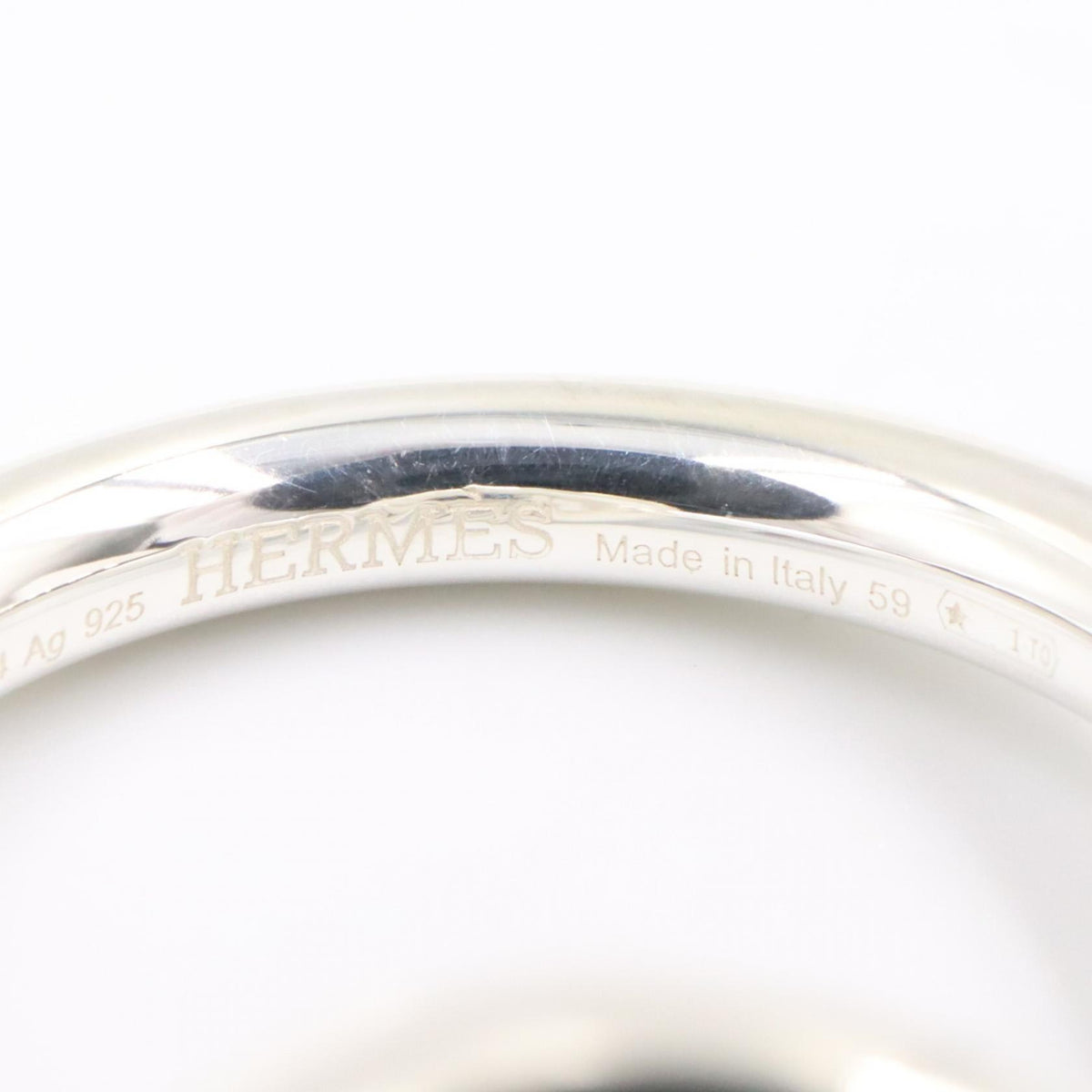 HERMES Echappee MM Ring Sterling Silver Size JP 18