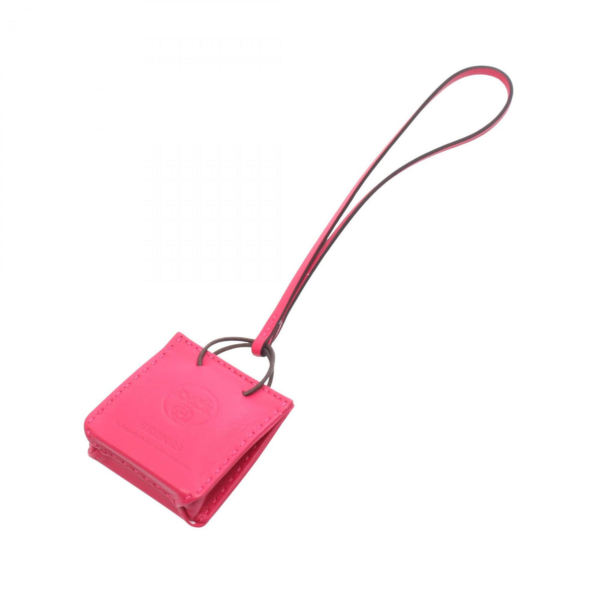 HERMES Sac Orange Agneau Milo Charm Pink