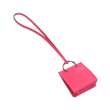 HERMES Sac Orange Agneau Milo Charm Pink