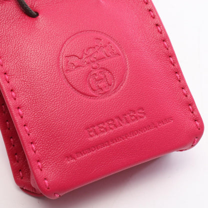 HERMES Sac Orange Agneau Milo Charm Pink