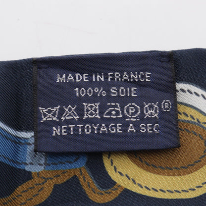 HERMES BRIDES de GALA Applique Scarf Blue