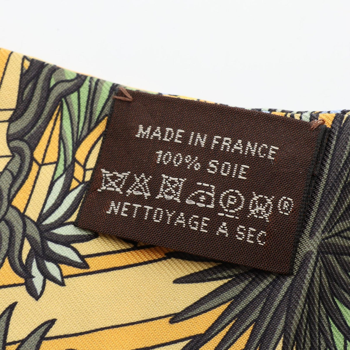 HERMES Animapolis Silk Twilly Scarf Yellow