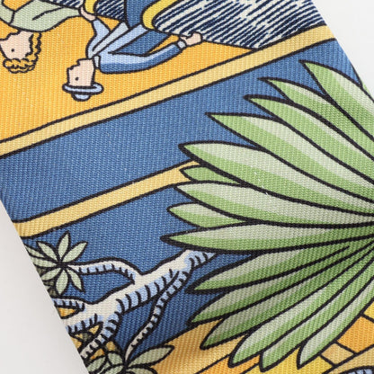 HERMES Animapolis Silk Twilly Scarf Yellow