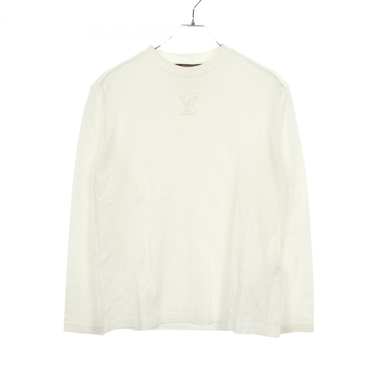 LOUIS VUITTON Embossed LV Logo Long Sleeve T-Shirt Size XS