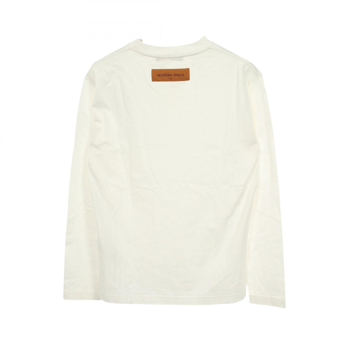 LOUIS VUITTON Embossed LV Logo Long Sleeve T-Shirt Size XS
