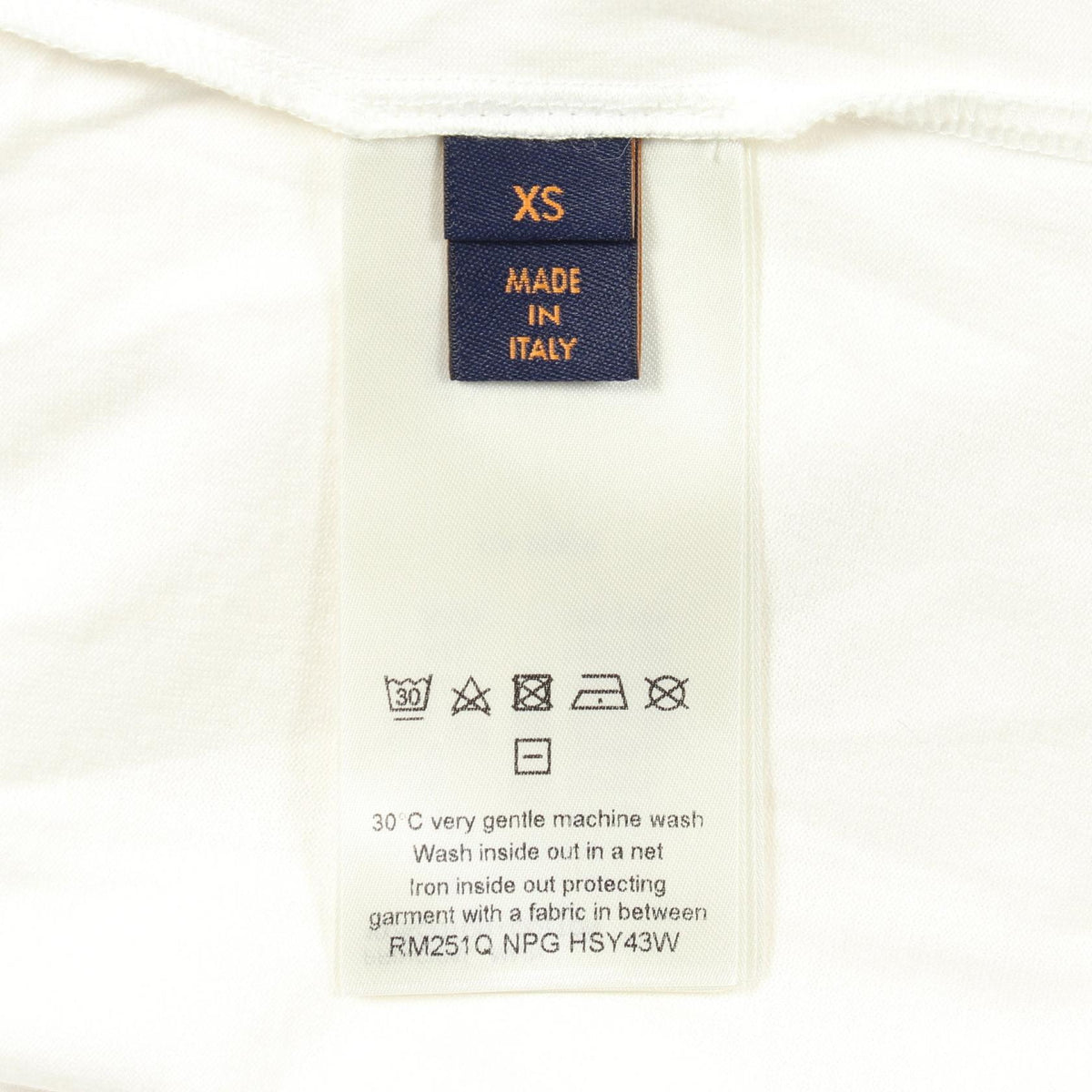 LOUIS VUITTON Embossed LV Logo Long Sleeve T-Shirt Size XS