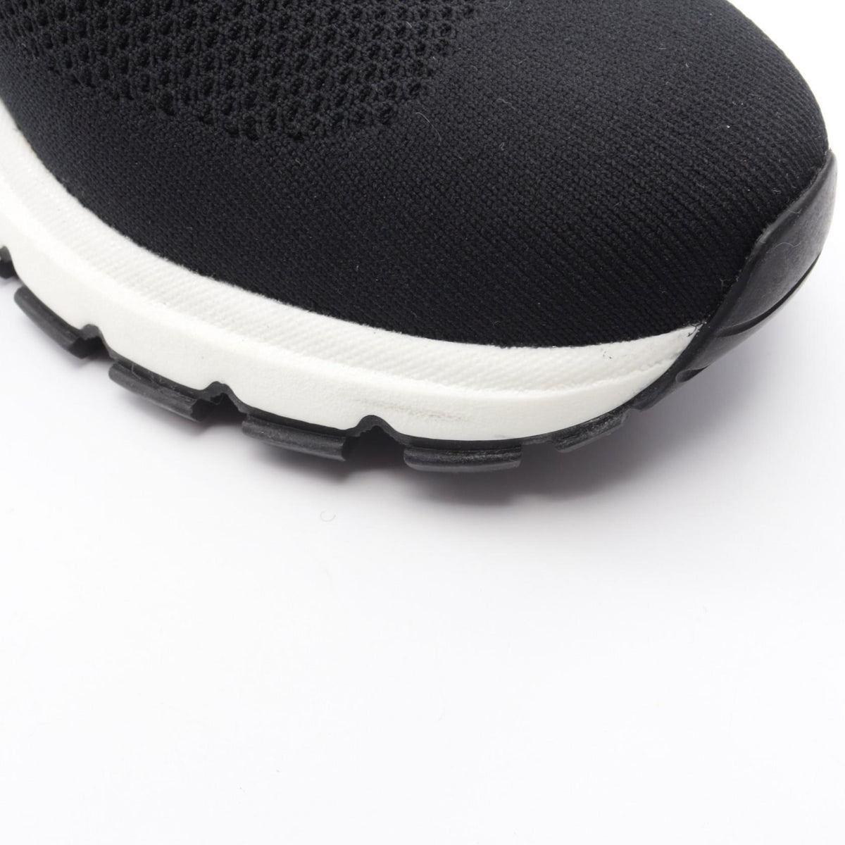 PRADA Knit Sock Mesh Fabric Sneakers Black Size 6