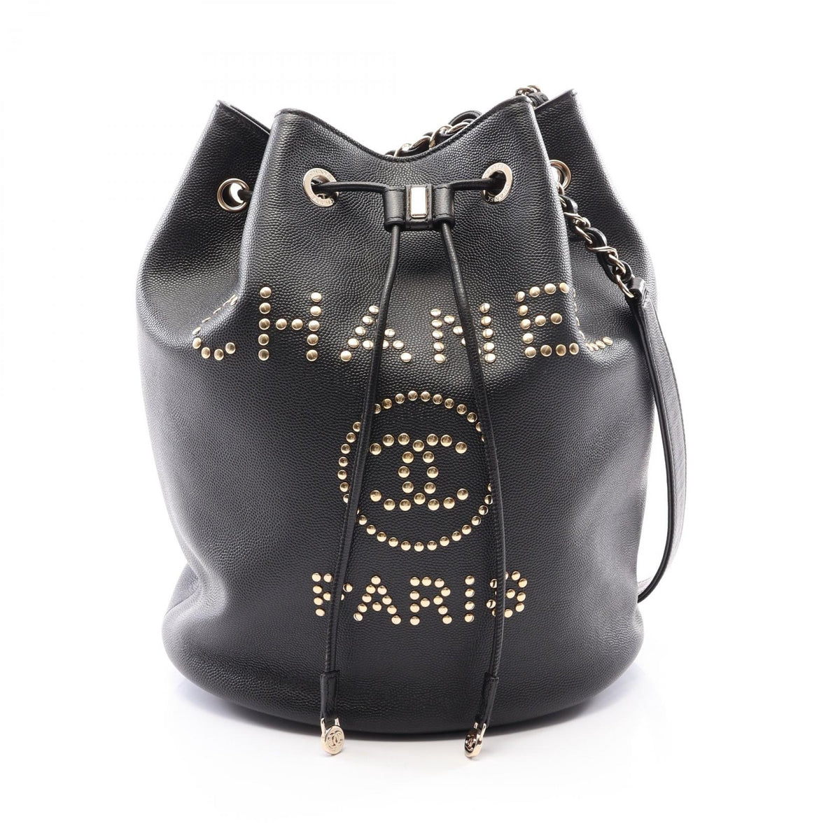 CHANEL Deauville Drawstring Shoulder Bag