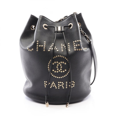 CHANEL Deauville Drawstring Shoulder Bag
