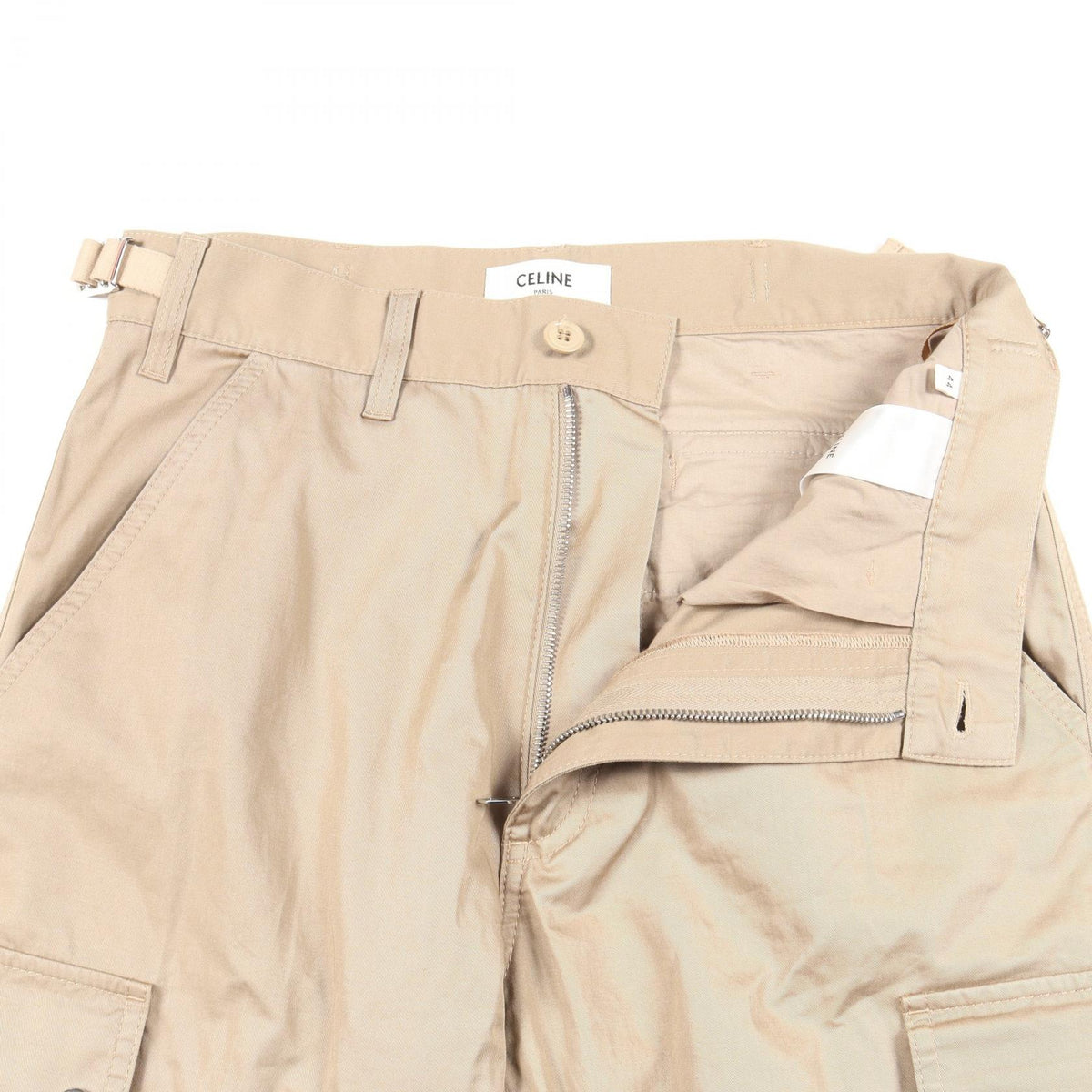 CELINE Cotton Cargo Pants Beige Size 44