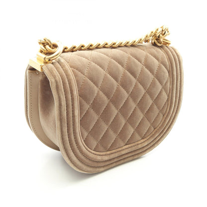 CHANEL Boy Chanel Small Fabric Bag Khaki