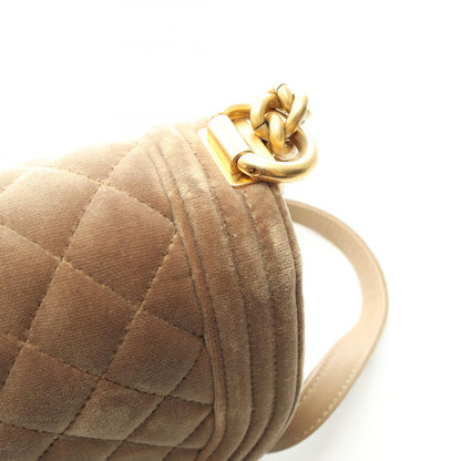 CHANEL Boy Chanel Small Fabric Bag Khaki