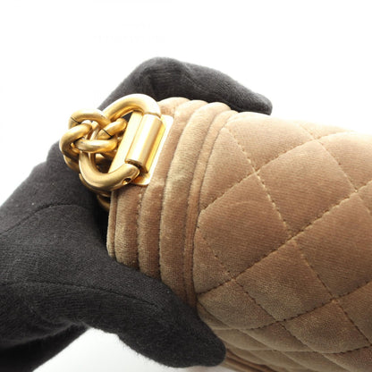CHANEL Boy Chanel Small Fabric Bag Khaki