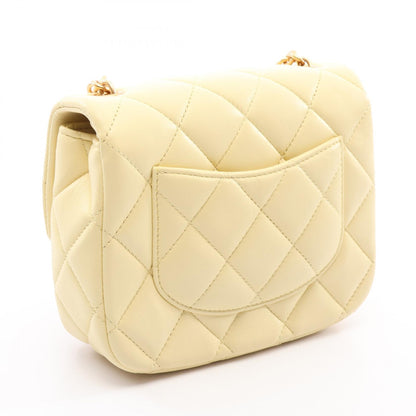 CHANEL Mini Matelassé Lambskin Bag Yellow