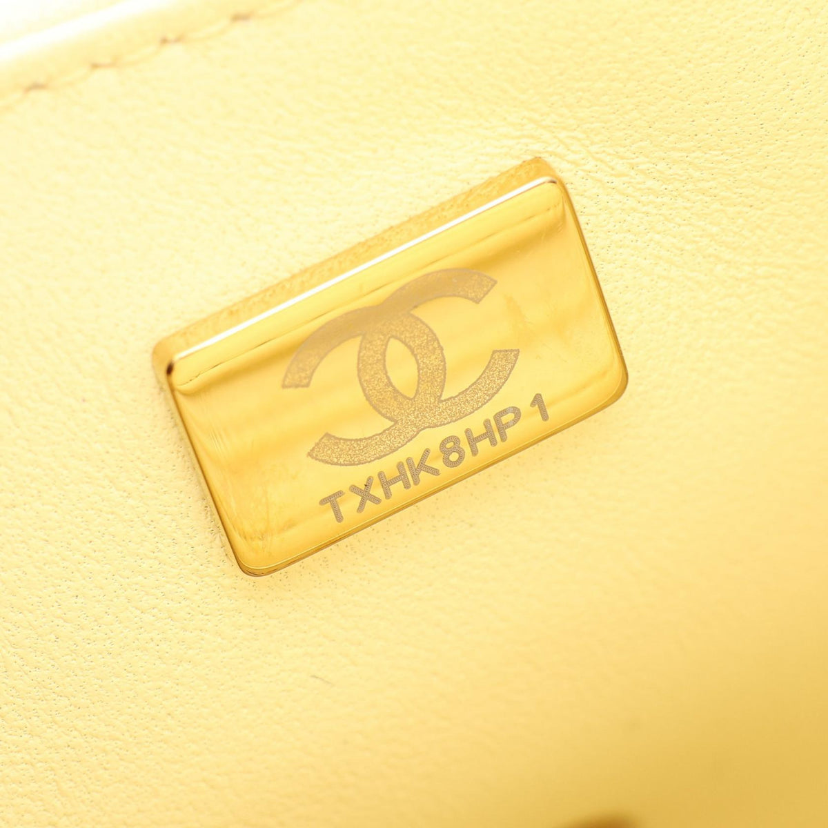 CHANEL Mini Matelassé Lambskin Bag Yellow