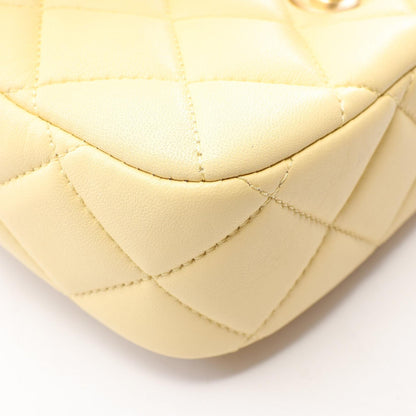 CHANEL Mini Matelassé Lambskin Bag Yellow