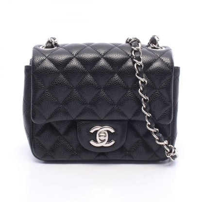 CHANEL Mini Matelasse Caviar Bag Black